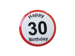 Badgie przypinka - 30 Happy Birthday