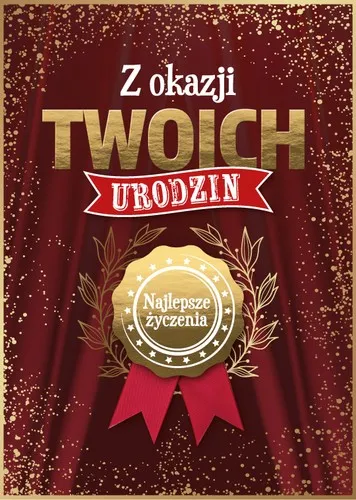 Karnet 3D - Z okazji Twoich urodzin najlepsze życzenia