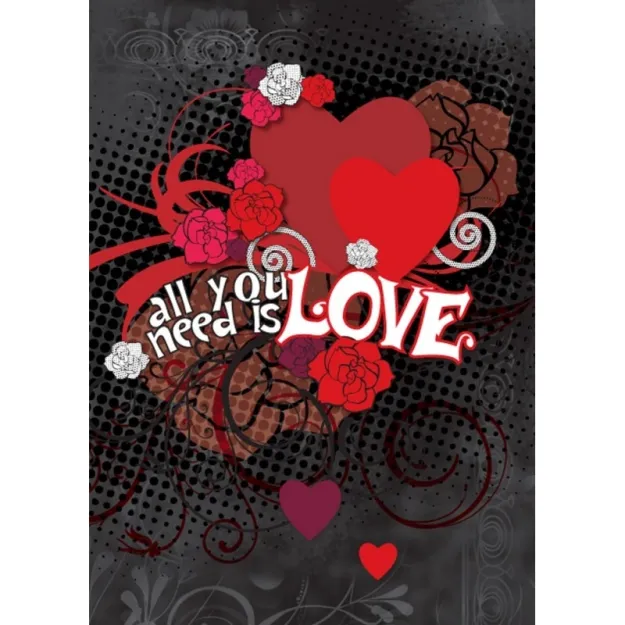 Karnet Kukartka PP - All you need is love (wszystko czego Ci trzeba to miłość)