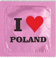 Prezerwatywa dekoracyjna - I love Poland (różowa)
