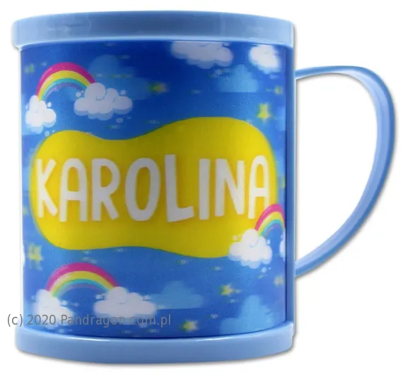 Kubek plastikowy 3D - Karolina