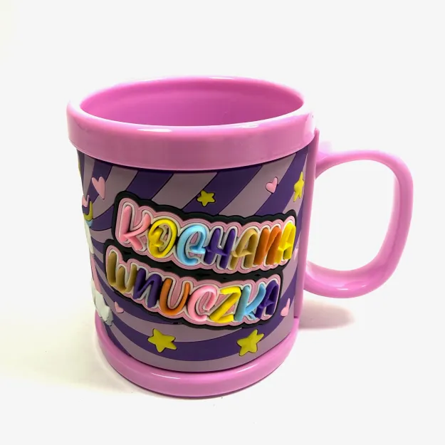 Kubek plastikowy 3D z imieniem - Kochana wnuczka