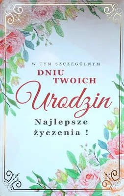 Karnet 2K - W tym szczególnym dniu Twoich urodzin. Najlepsze życzenia!