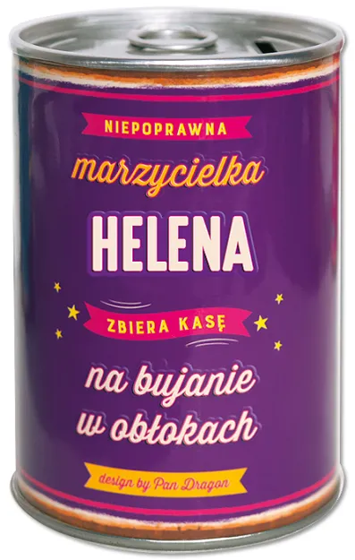 Puszka Skarbonka Vip - Helena - Niepoprawna marzycielka Helena zbiera kasę na bujanie w obłokach