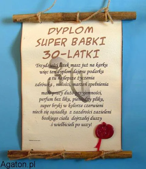 Dyplom z bambusem - Super babki 30-latki