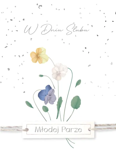 Karnet 3D z życzeniami - W dniu ślubu Młodej Parze