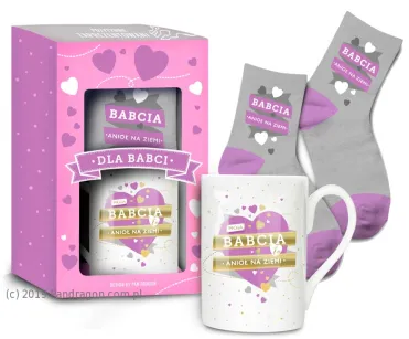 Zestaw Set With love kubek + skarpety - Babcia anioł na ziemi