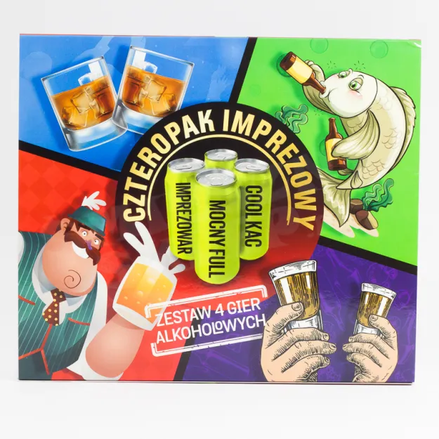 Zestaw 4 gier alkoholowych - 4pak imprezowy Mocny Full