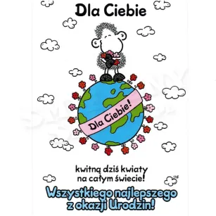 Kartka Sheepworld - Wszystkiego najlepszego z okazji urodzin. Dla Ciebie.
