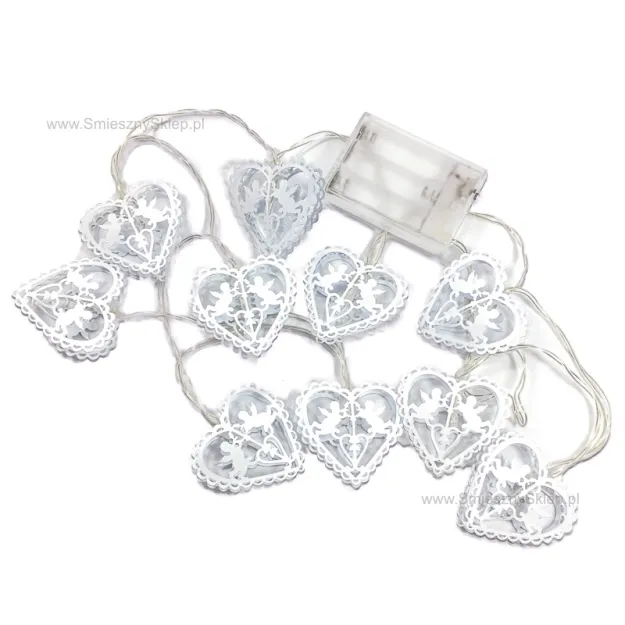 Lampki led - Metalowe serca