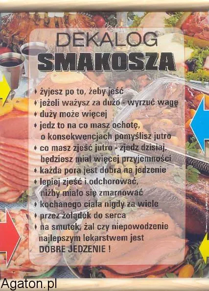 Dyplom - Dekalog smakosza