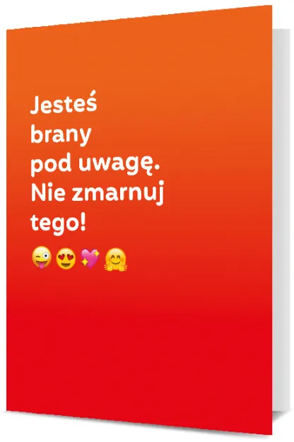 Karnet - Jesteś brany pod uwagę. Nie zmarnuj tego!