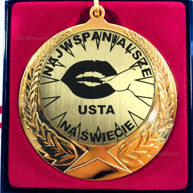 Medal w etui - Najwspanialsze usta na świecie
