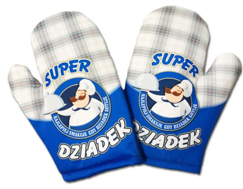 Rękawica kuchenna - Super Dziadek najlepiej smakuje gdy Dziadek gotuje