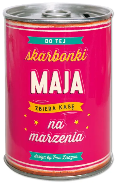 Puszka Skarbonka Vip - Maja - Do tej skarbonki Maja zbiera kasę na marzenia