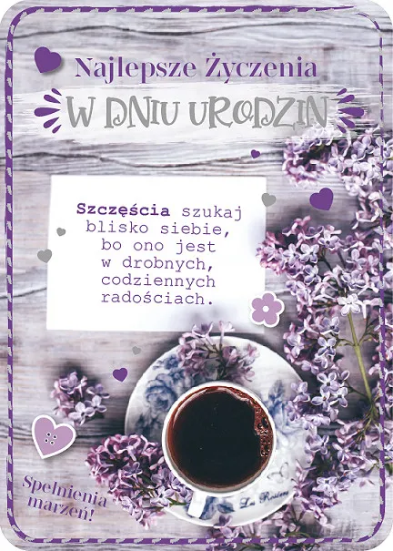 Karnet 3D z życzeniami - Najlepsze życzenia w dniu urodzin