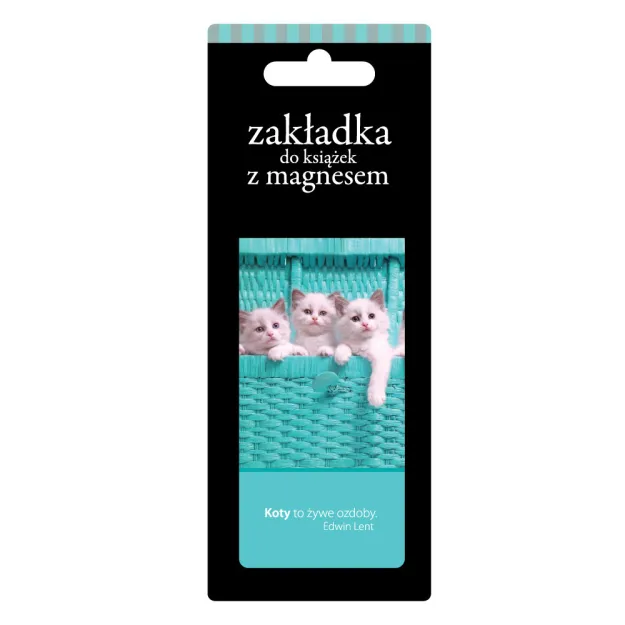 Zakładka magnetyczna do książki - Koty to żywe ozdoby.