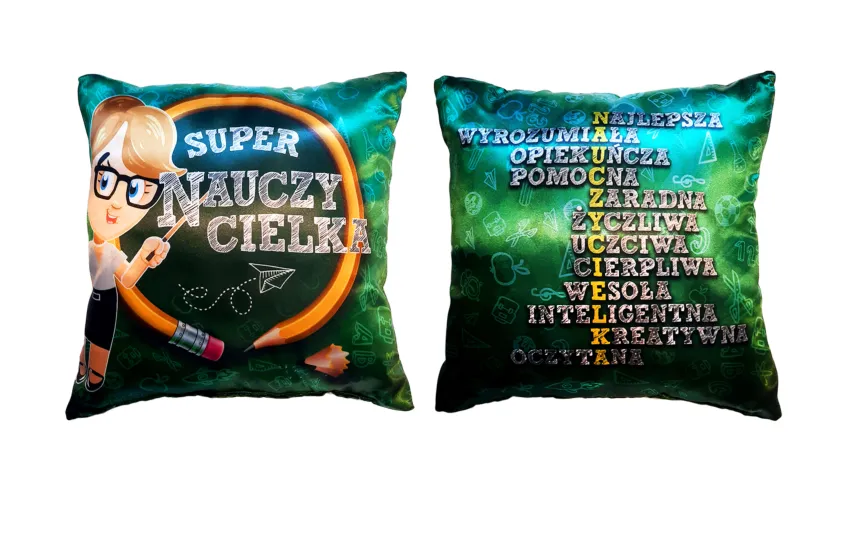 Poduszka śr. - Super Nauczycielka, wyrozumiała, opiekuńcza, ...