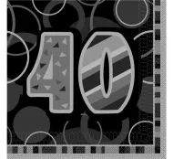 Serwetki papierowe - 40 (czarne) - 3 warstwowe
