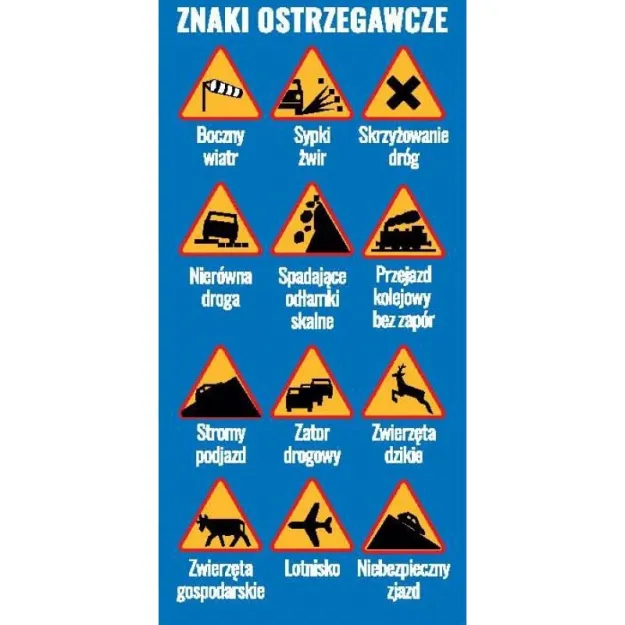 Zakładka magnetyczna do książki - Znaki ostrzegawcze