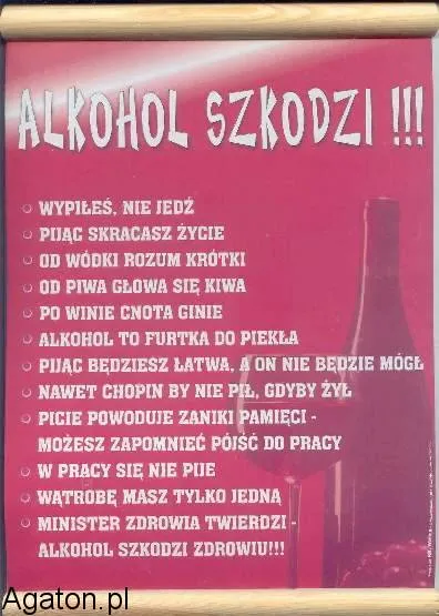 Dyplom - Alkohol szkodzi