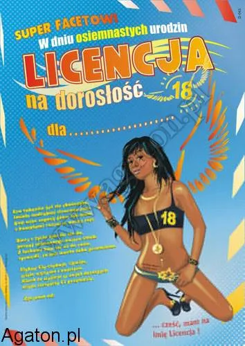 Dyplom - Licencja na dorosłość - na 18-tkę dla faceta