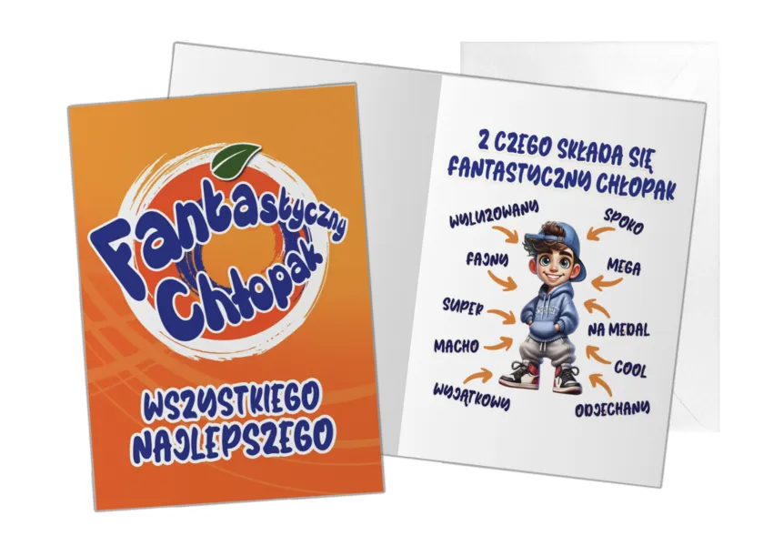 Kartka C5 - Fantastyczny Chłopak wszystkiego najlepszego