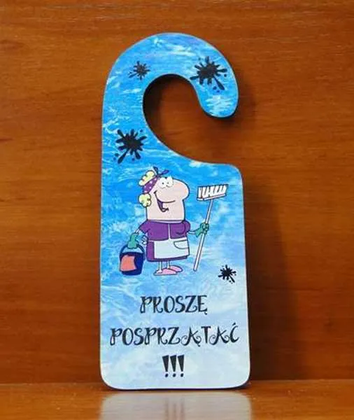 Zawieszka na drzwi - Proszę posprzątać!!!