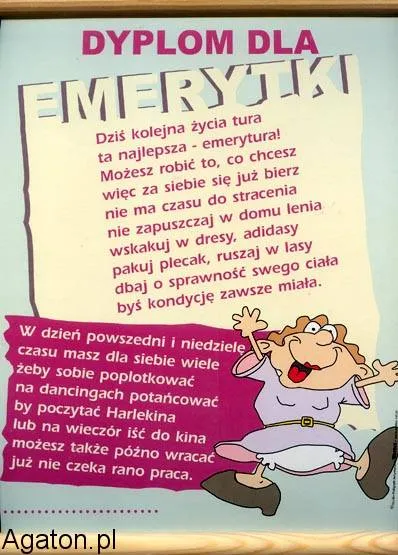Dyplom - emerytki