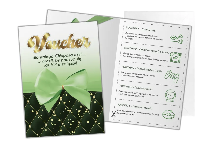 Kartka C5 - Voucher dla Mojego Chłopaka