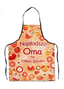 Fartuch premium - Najsłodszo Oma na całkim ślunsku