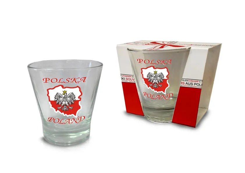 Szklanka whisky Polska - Orzeł na mapie