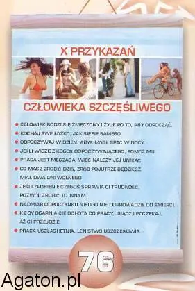 Dyplom - 10 przykazań człowieka szczęśliwego