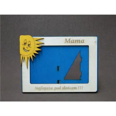 Ramka drewniana - Mama najlepsza pod słońcem