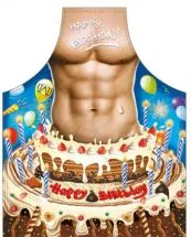 Fartuszek sexy - Happy birthday - facet w torcie