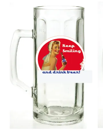 Kufel Kukartka - Keep smiling and drink beer - Uśmiechnij się i pij piwo