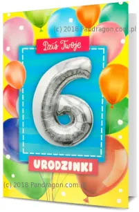 Karnet + Balon - Dziś Twoje 6 urodzinki.