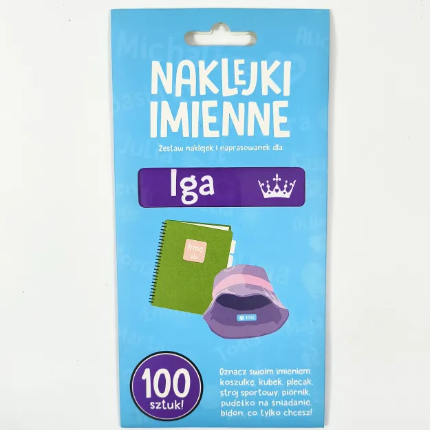 Naklejki imienne 100 szt. - Iga