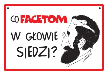 Tabliczka Kukartka cool - Co facetom w głowie siedzi?