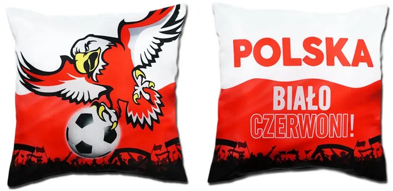 Poduszka obustronna śr. - Polska biało czerwoni