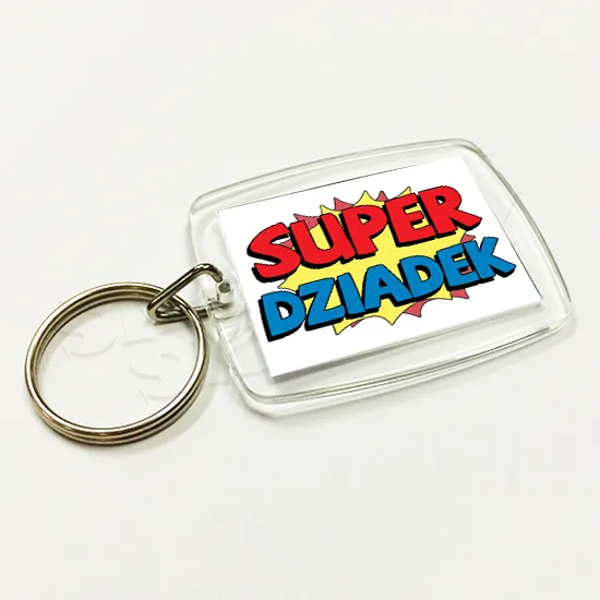 Brelok akrylowy - Super Dziadek