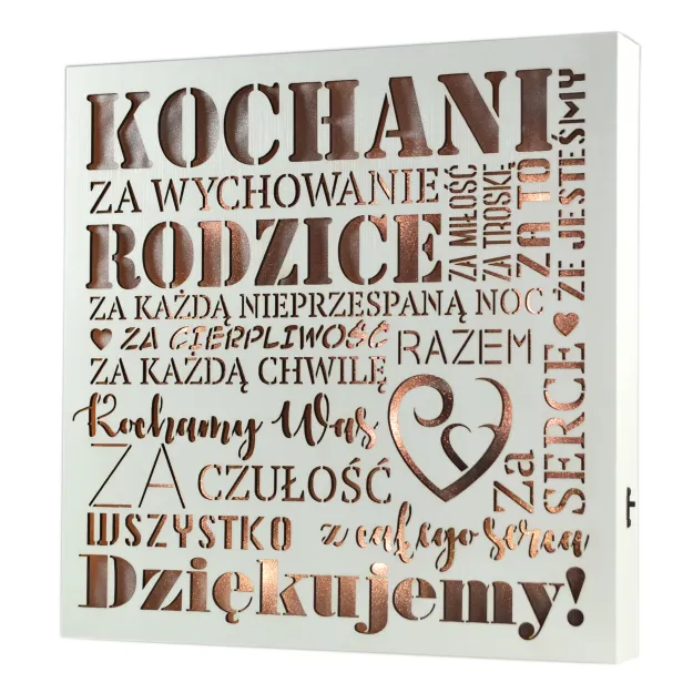 Duża ramka z podświetleniem - Kochani Rodzice dziękujemy!