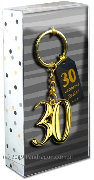 Brelok Gold - 30 urodziny