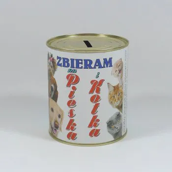 Skarbonka pucha -  Zbieram na pieska i kotka