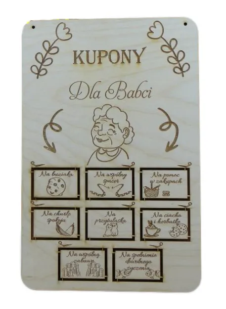 Kupony upominkowe - Dla Babci