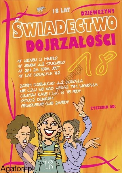 Dyplom - Świadectwo dojrzałości Dziewczyny