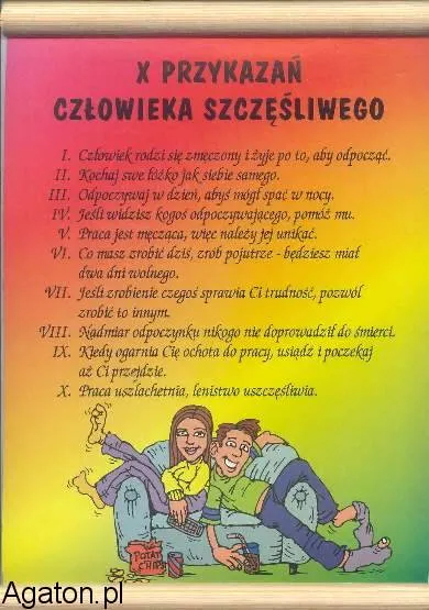 Dyplom - 10 przykazań człowieka szczęśliwego
