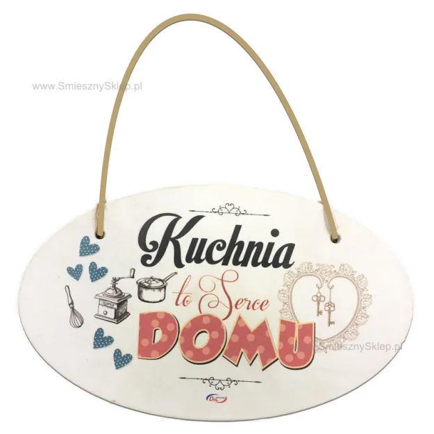 Tabliczka Vintage mała - Kuchnia to serce domu