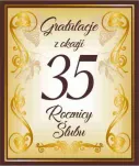 Etykieta na wino - Gratulacje z okazji 35 rocznicy ślubu - 2