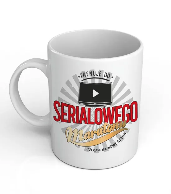 Kubek kukartka - Trenuję do serialowego maratonu, czekam na nowy sezon